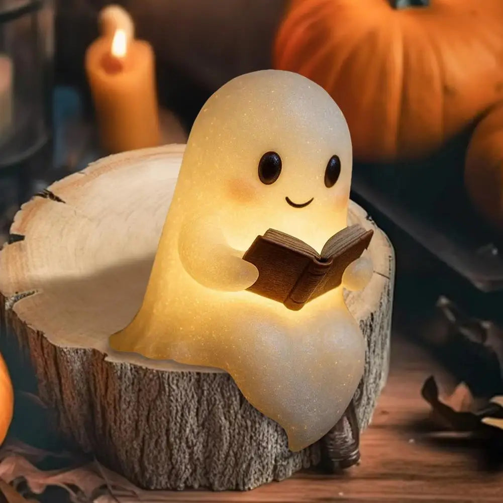 Halloween Ghost Led Night Light Ghost Table Lamp Book Light Cute Cartoon Birthday Gifts for Bedroom Bedside Sleep