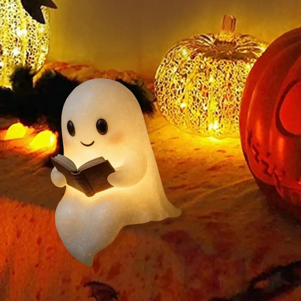 Halloween Ghost Led Night Light Ghost Table Lamp Book Light Cute Cartoon Birthday Gifts for Bedroom Bedside Sleep